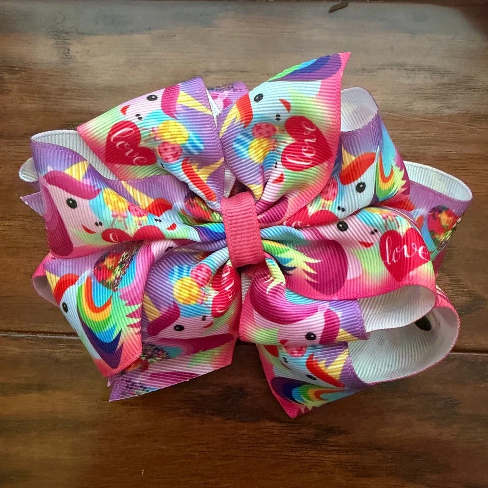 HairBow Bundle Unicorn Floral Polka Dot Striped Grosgrain Coquette Whimsical